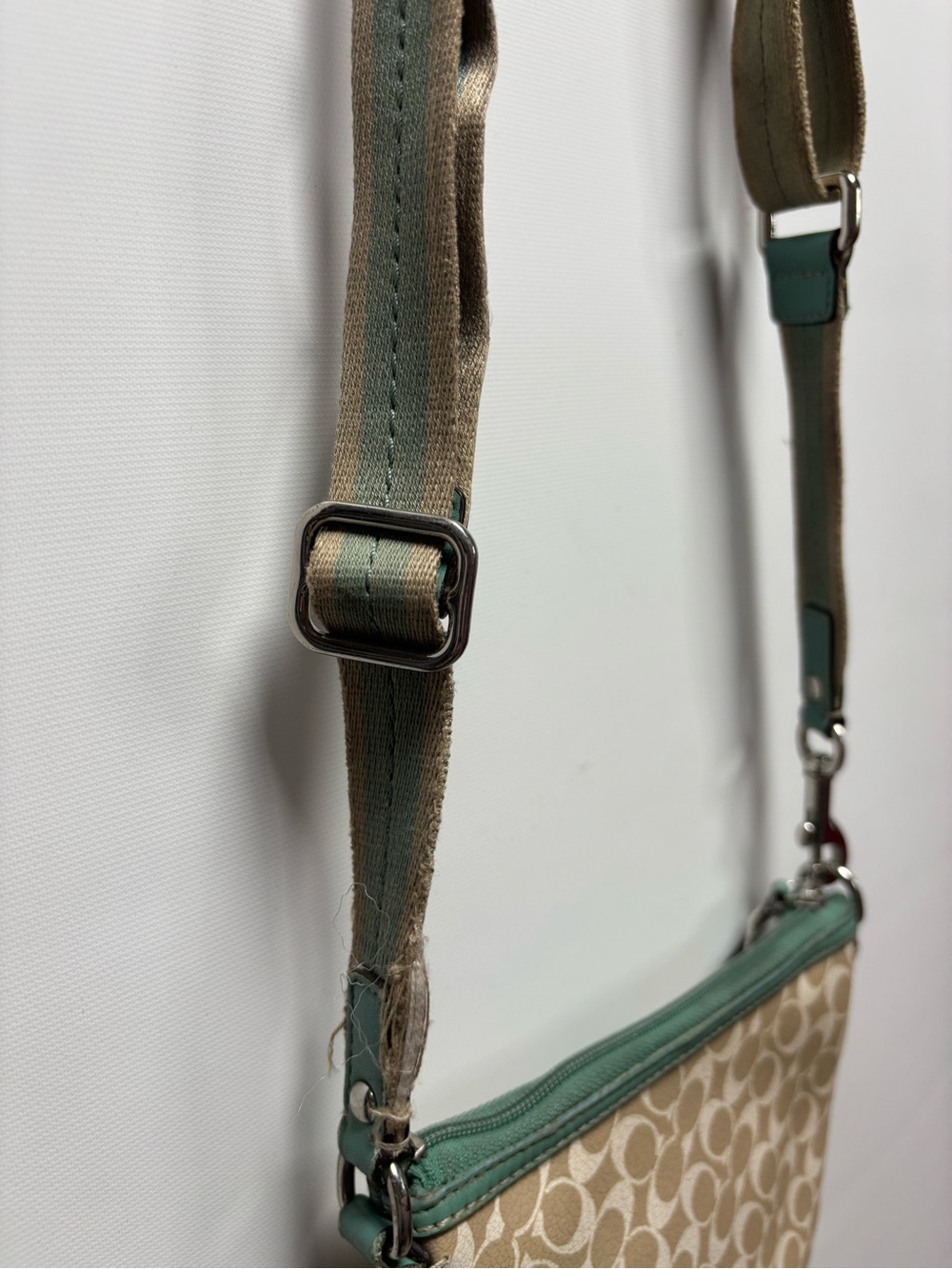 Coach project bag Beige Crossbody with Teal Stripe - Picture 7 of 7